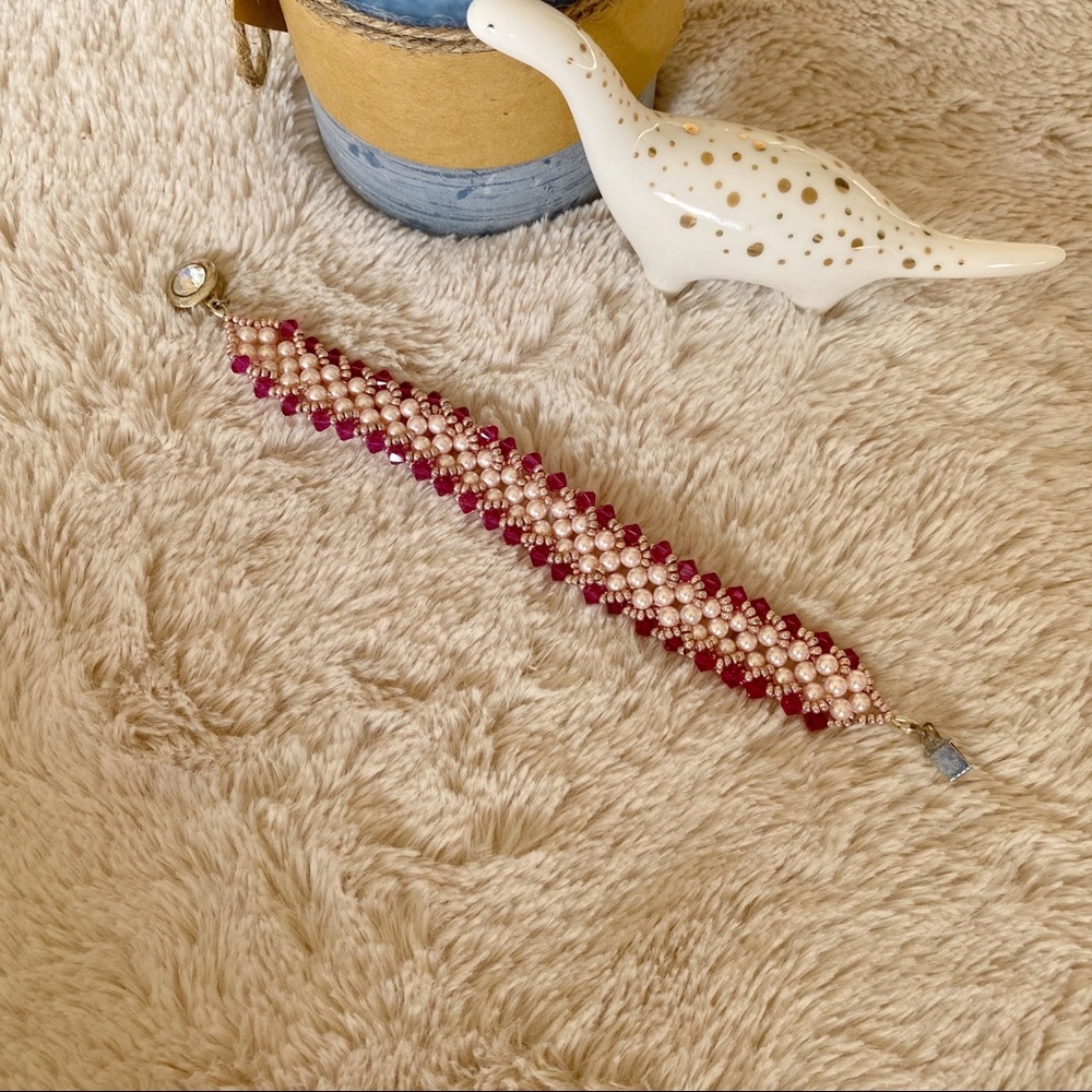 Pink Beaded Bracelet